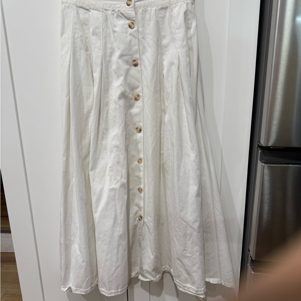 White Button-Down Maxi Skirt - Picture 5 of 7